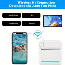 适用于 Android 和 IOS 的便携式迷你热敏照片打印机，适用于学习和办公，可立即打印给朋友，可作为返校日常礼物，工作清单、笔记，小巧轻便