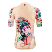 RAUDAX Maillot de cyclisme pour femme Raudax thème opéra, vélo de route en panneaux de soie de lait respirants et séchage rapide avec dos en maille, haute élasticité