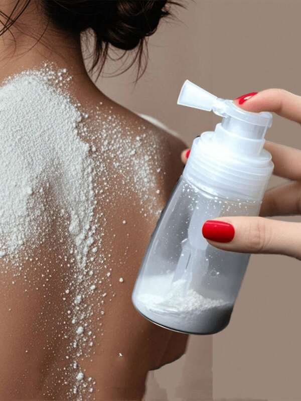 زجاجة رذاذ مسحوق قابلة لإعادة التعبئة بلاستيكية محمولة لرذاذ مسحوق الأظافر والفلفل في المطبخ، قطعة واحدة، ضروريات السفر للعطلات والرحلات