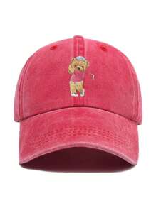 Unique Golf Bear Print Adjustable Baseball Cap - Lightweight Women's Dad Hat