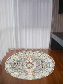 1 件复古印花长毛地毯，水晶绒材质，吸水快干，不掉毛不褪色，柔软透气，易于清洁 - 彩色 - 查看 11