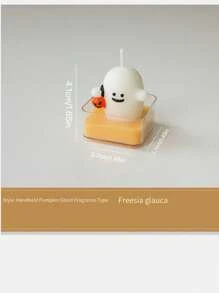 1pc Halloween Pumpkin & Ghost Scented Candle, White Smokeless, Suitable For Home, Pool, Bar, Gifts, Birthday Celebration Party, Wedding Decoration And Emergency. Halloween, Ghost Festival, Autumn, Holiday, Christmas, Winter, Holiday, Festival, Room Decor, Gift, Handmade, Size: 1.65in*1.45in Home Decor Halloween Decor