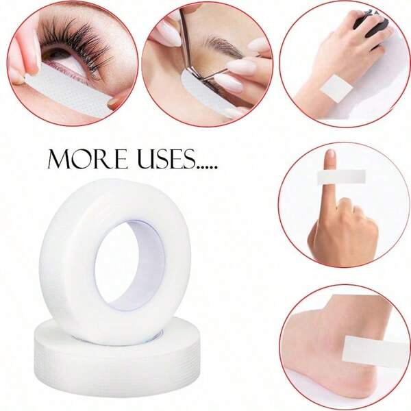 Clear Eyelash Tape, Adhesive Fabric Eyelash Tape, Breathable Microporous Fabric Tape For Eyelash Extension Supplies, 9 Meters/10 Yards Per Roll