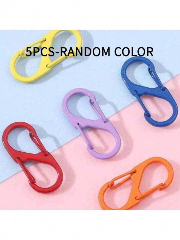 5pcs Mixed Color Backpack Zipper Lock Set - Easy-Pull Anti-Theft Buckle Clips For Men/Women - Keep Zippers Closed On Bags/Luggage