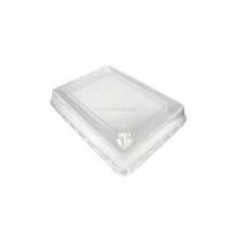 Bandeja para hornear de lámina de aluminio de medio tamaño 1/2 con tapa alta transparente, paquete de 100 unidades - Multicolor - Ver 4