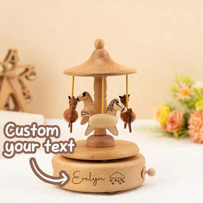 [Personalizado] Caja musical de madera personalizada, regalo de recuerdo, regalo de ducha, regalo de vacaciones, decoración, caja musical de Navidad, caja de música grabada