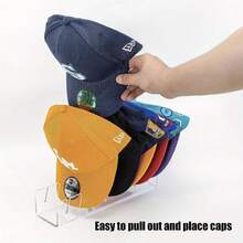 1 件亚克力棒球帽展示架，服装店帽架，家居收纳和防晒帽架