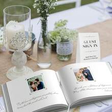 408 张照片留言簿 - 10 英寸 x 8 英寸个性化婚礼相册留言簿，带金箔，适用于婚礼、迎婴派对活动