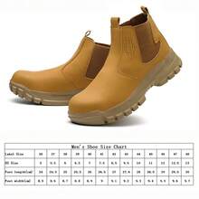 Shoes/Men's Boots/Men's Shoes/Men's Work Safety Shoes High-Top Yellow Slip-On Safety Work Boots Anti-Smashing Anti-Pier Climbing Boots Industrial Construction Steel Toe Cap Spark Cut-Proof Work Shoes Outdoor Sports Shoes Foot Protection Fashion Men's Shoes - 黃色 - 查看 10