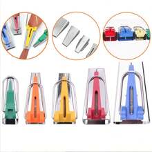 3 件/4 件/5 件斜纹胶带制作器套装，DIY 缝纫卷边工具