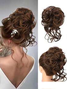 Elegant Curly Bun Fashion Heightening Puff Hair Pad, Extended Bun, Slouchy Style Clip Style Flower Bud Ball Head, Naturally Fluffy Hair Bag For Women With Long Beard, Wig Set, Ponytail Wig Ring Hair Clip - Easy To Clip Into Bun, Instantly Fuller Look, Hair Accessories Hair Tools, Curly Hair Accessory, Fall,Travel,Hair Tools,Accessories Women,Hair Stuff,Fall,Hair,Hair Accessories, Travel,Hair Accessories,Accessories Women,Hair Accessory Women,Hair Tools,Hair Stuff,Stuff,Beauty Accessories,Gifts,Travel,Gifts For Women,Hair Stuff,Stocking Stuffers