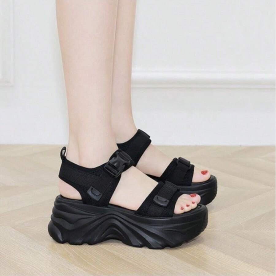 Women Platforms & Wedge Sandals - Black - View 1