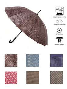 Boga Paraguas, sombrilla, sombrilla anti-ultravioleta, refuerzo de doble propósito, protector solar de vinilo, sombrilla, varilla recta, mango largo, doble a prueba de viento ampliado, paraguas de seguridad portátil para automóviles de negocios, paraguas de metal duradero resistente a las tormentas, fibra completa - Multicolor - Ver 3