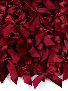 50pcs/Pack Silk Satin Ribbon Bows, Used For Gift Packing Decoration, DIY Hair Clips & Headbands, Gift Baskets, Birthday Packages, Holiday Decorations, Office Decor, Wedding Decor, Bridal Shower Decor, Cake Decorations, Party Supplies, Clothing, Shoes, Bags, Lingerie Accessories, Garment Trims