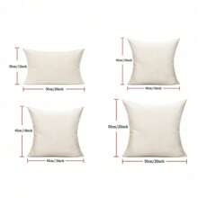 2pcs Solid Color Flange Decor Dutch Velvet Cushion Cover (Pillow Core Not Included), Multiple Colors Available