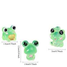 Luminous Frog, 6/8/12 Pcs Frog Light Garden, Mini Resin Frog, Mini Frog Garden Decor, Suitable For Decoration Of Mini Gardens, Doll Houses And Potted Plants