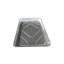 Bandeja para hornear de lámina de aluminio de medio tamaño 1/2 con tapa alta transparente, paquete de 100 unidades - Multicolor - Ver 2