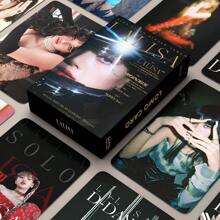 92pcs/55pcs LISA Solo LOMO Card | Thunder & ALTER EGO Album| World Tour Lisa Solo Collection | Kpop Cards, Selected Lisa Growth Collection Photo Commemorative Card,Pop Music Peripheral Fan Collection Card,92pcs (60 Cards + 32 Small Stickers), Box Decoration Birthday Gift Card