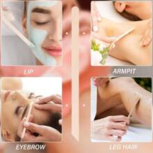 Bastoncini di legno piccoli per cera, bastoncini di cera per sopracciglia per rimozione dei peli, bastoncini a forma di ghiacciolo, bastoncini di legno per artigianato