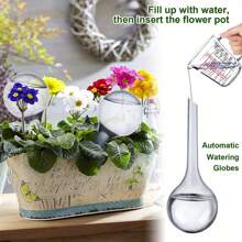 Slouchy Plant Potted Garden Water Dispenser Drip Automatic Watering Plastic Ball Indoor And Outdoor Flower Pot Bulb Watering Ball Tip Drip Irrigation Device Self Watering Plastic Irrigation Ball, General Plant Watering Pile, Suitable For Indoor And Outdoor Flowers And Vegetables, Automatic Drip Irrigation System