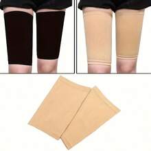 1 Paar hochelastische, warme und reibungsbeständige Ärmel für Oberschenkel oder Waden, aus festem Strickstoff mit Schlupfdesign, geeignet für alle Jahreszeiten