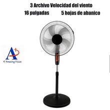 AMAZING VISION Ventilador de pared-16 pulgadas-5 aspas de ventilador-ventiladores de pared de 3 velocidades,,ventiladores de pared con cabezal móvil para uso doméstico - Tipo de Enchufe A USA (110-127V) - Ver 1
