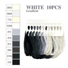100 件渐变绣花线套装，10 种颜色 | 6 层工艺线 | 每股 47.2 英寸 | 适用于十字绣、缝纫、DIY | 高品质刺绣用品