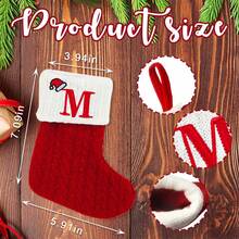 Knit Monogram Christmas Stockings,Christmas Stockings Small Xmas English Letters Hanging Stockings Christmas Socks Double Sided Fireplace Hanging Stockings For Christmas Party Decoration New Year Party Gift Favors Supplies,Personalized Initial Christmas Stocking, Family Holiday Xmas Party Decor Home Decor Christmas Decorations Room Decor Winter