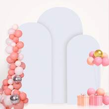 eluckya Wedding Arch Backdrop Set,  Arch Covers Backdrop, Suitable For Birthday Decorations, Party Supplies, Gender Reveal Party Supplies, Wedding Decorations, Bridal Event Decorations, Baby Shower Supplies, Wedding Supplies And Arch Backdrop Frame (Arch Frame Not Included). - 白色 - 查看 3