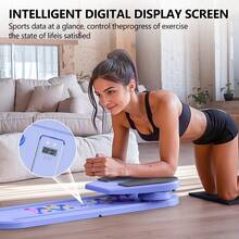 Pilates Reformer Machine, Foldable Pilates Board At Home With Auto Rebound Ab Roller, 6 In1 Multifunctional Abdominal Board Exercise Machine, Full-Body Workout Mini Pilates Board Equipment For Women - Mauve Purple - View 6