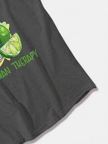 YUNCHIC - Men's Casual Sleeveless Tank Top, Summer Lightweight Sportswear, Creative Agave Print, Crew Neck Stretchy Base Layer, Breathable Moisture-Wicking, Fitness Training Outer/Inner Wear, - Dark Grey - View 6