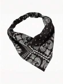 24*16cm 腰果印花弹力发带，女士头饰，发带，发套头巾头巾柔软，轻便时尚简约多功能户外旅行和运动礼品发饰头带，适合女性，学校用品，大学 - 彩色 - 查看 21