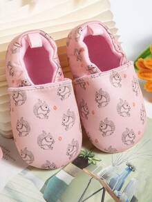 0-2 Years Old Baby Soft Bottom Toddler Shoes, Hedgehog Pattern Flat Shoes, Anti-Slip Breathable Infant Prewalker Shoes, Spring/Summer Slip-On Soft Bottom Shoes, Cute Crawling Shoes For Baby Girls