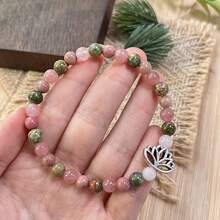 Elegante pulsera con chakra de cuentas de piedras naturales - Brazalete joyería redonda hecha a mano - Collar de joyería brillante | Collar de uso diario | Regalo de otoño | Collar de mujer | Regalo de cumpleaños/San Valentín/Navidad | Regalo de día festivo/fiesta/graduación
