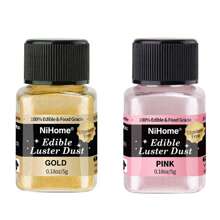 Edible Glimmer Powder Glitter Luster Dust Food Decorating Sprinkle Glimmery Dust For Drink Wine Beverage Cake Candy Dessert Bakery Restaurant Vegan