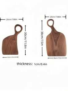 Set Of 2 Walnut Cutting Boards (15inch*7.1inch/11.8inch*5.9inch)- High Quality Handmade Kitchen Cutting Boards For Food Preparation, High-Quality Wood Material Accessories For Couples And Home Chefs - Redwood - View 2