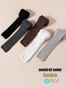 3条装女童九分钱打底裤，百搭简约设计，适合所有季节