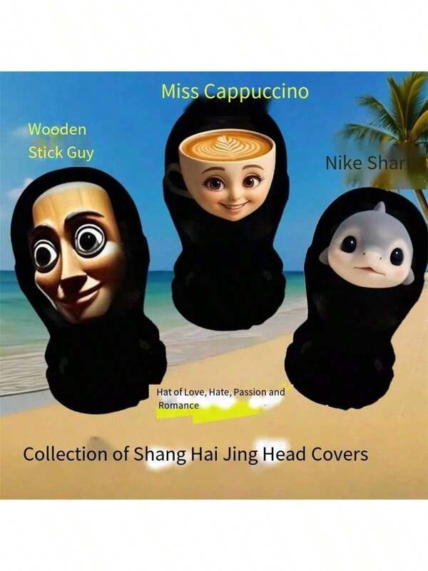 1pc Classic Chinese Mythology Headwear, Funny Novelty Face Mask For Parties, Carnivals, Etc.