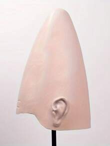 1 pieza Máscara de alien de color de piel profunda, Máscara con cabeza puntiaguda tipo huevo para Halloween, Utilería para fiesta, actuación en el escenario - 1 tocado puntiagudo de piel oscura - Ver 5