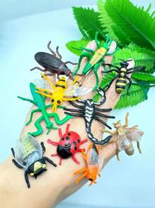 12pcs Lifelike Insect Model Ornaments Plastic Toy Set