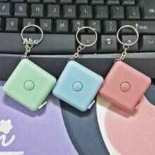 1.5M,Colorful Retractable Measuring Belt Keychain, Colored Plastic Measuring Belt, Portable Household Tools With Keychain, Suitable For Travel, Wearable, Can Be Hung On The Waist, Schoolbag And Other Places, Easy To Carry, Is The Best Choice For Gifts