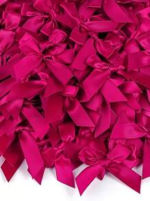 50pcs/Pack Silk Satin Ribbon Bows, Used For Gift Packing Decoration, DIY Hair Clips & Headbands, Gift Baskets, Birthday Packages, Holiday Decorations, Office Decor, Wedding Decor, Bridal Shower Decor, Cake Decorations, Party Supplies, Clothing, Shoes, Bags, Lingerie Accessories, Garment Trims