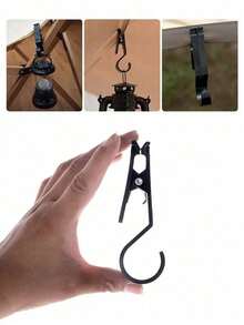 2/4/6pcs Outdoor Tent Clips, Awning Alligator Clips, Lamp Hooks, Portable Multi-Function Tent & Awning Anti-Slip Clips, Skylight Anti-Slip Clips,Suitable For Camping, Hiking, Travel, Adventure - Multicolor - View 3