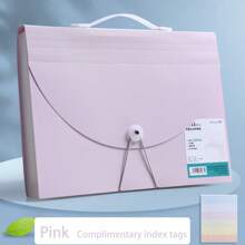 1pc Back To School Large Capacity 13-Slot Portable Accordion File Folder, A4 Multi-Layer Document Organizer Bag - Study Supplies