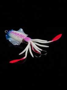 GOTURE Goture 1pc Glow-In-The-Dark Squid Jig Lure – 15cm/5.9in 60g/2.1oz Octopus Soft Bait For Night Fishing
