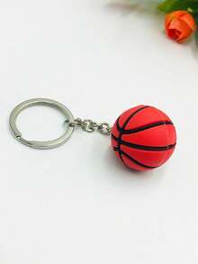 1pc Fashion PVC Volleyball Football Basketball Rugby Tennis Keychain Accessories Business Volleyball Gifts Beach Ball Athletes Sports Men's And Women's Keychain Gifts School - Multicolor - View 6