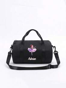 Personalized Dance Bag, Customizable With Your Name. Ideal For Dance, Sports, Latin Dance And Various Occasions. Large Capacity Design Allows It To Be Used As Both A Shoulder Bag And A Travel Bag, Practical And Convenient For Daily Use. Also Makes A Great Gift For Friends And Family. - Text 1 Stroke - View 4