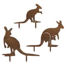 [Rustic Design] 3PCS Rusty Metal Garden Stakes, Rustic Animal Shaped Lawn Decorative Art Statues For Pathway, Sidewalk
