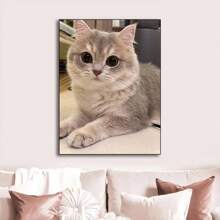 1 قطعة، طباعة على قماش مخصصة، طباعة صورة حيوان أليف على قماش شخصي - فن جداري فريد، مثالي للكلاب والقطط، هدية مثالية لعشاق الحيوانات الأليفة، تذكار ديكور المنزل.