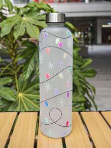 1pc 33OZ Plastic Water Bottle With Metal Cap, Fashion Design, Multiple Patterns Available Including 3D Patterns, Portable And Durable, Suitable For School, Camping, Sports, Fitness, Parties, Travel, Holiday Gifts And More